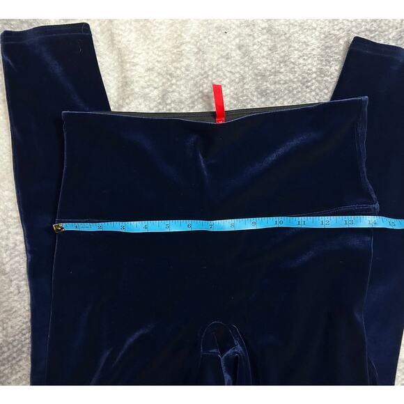 Spanx Velvet Lapis Night Blue Leggings Full Length Business Casual Size Large - Picture 8 of 12